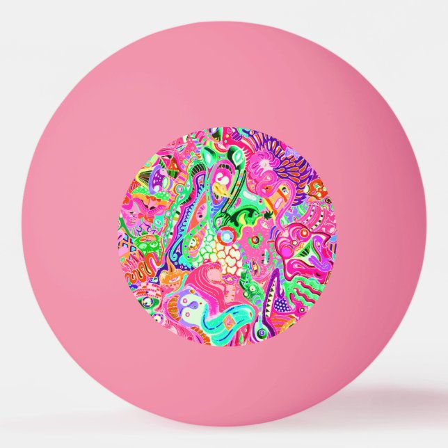 Köksburk för abstrakt av färglösa  pingisboll (Framsidan)