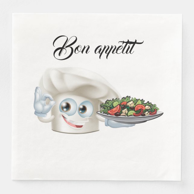 Kökschefsallad Pappersservett (Framsida)
