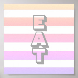 kökscitattecken poster text på pastel rand