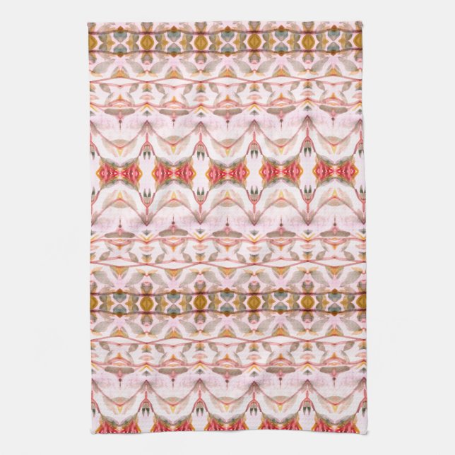 Köksdeeller i Röd ros och Teal Kökshandduk (Vertikal)