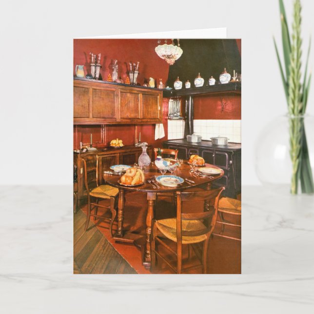 Köksdesign på 1950-talet helgkort (Framsida)