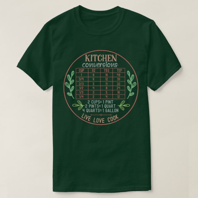 Köksdiagram för konvertering av diagram för kodnin t shirt (Design framsida)