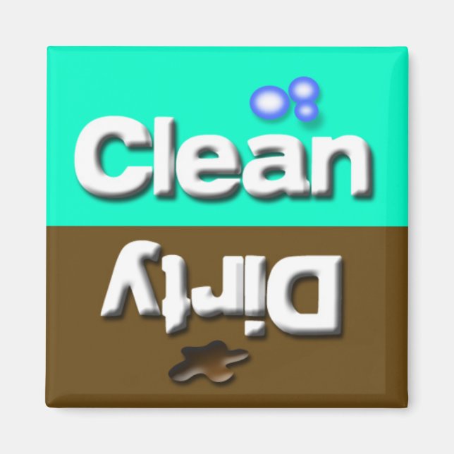 Köksdiskar för ren/smutsig diskmaskin magnet (Framsidan)