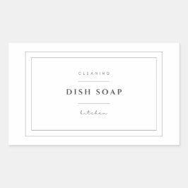 Köksdiskar för soap-etikett rektangulärt klistermärke