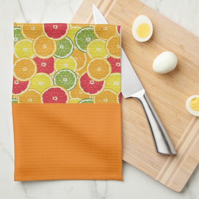 Köksduk - Citrusfrukt skivor Orange Kökshandduk (Vikt i Fjärdedel)