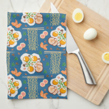 Köksduk för lek med nudlar och torkade ägg