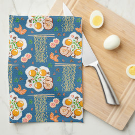 Köksduk för lek med nudlar och torkade ägg kökshandduk