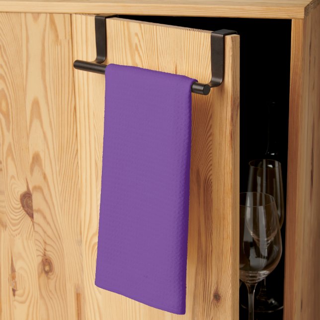 Köksduk i enfärgad lila kökshandduk (Thirds Fold)