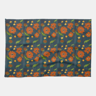 Köksduk med blomster motiv kökshandduk