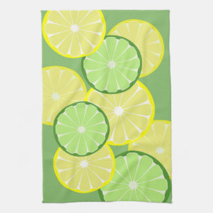 Köksduk med citroner och lime gåva kökshandduk