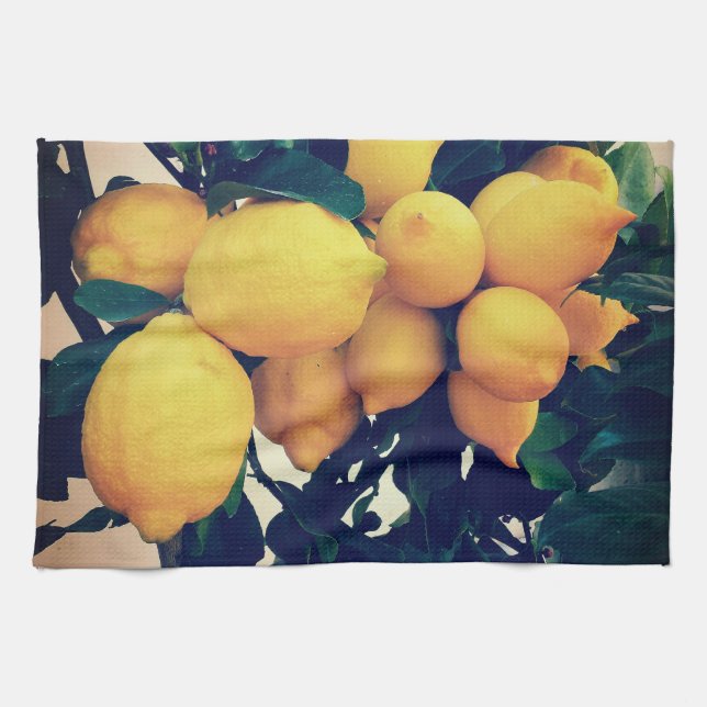 Köksduk med citrusträdmönster kökshandduk (Horisontell)