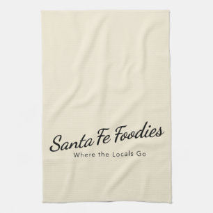 Köksduk med Santa Fe Foodies logotyp Kökshandduk