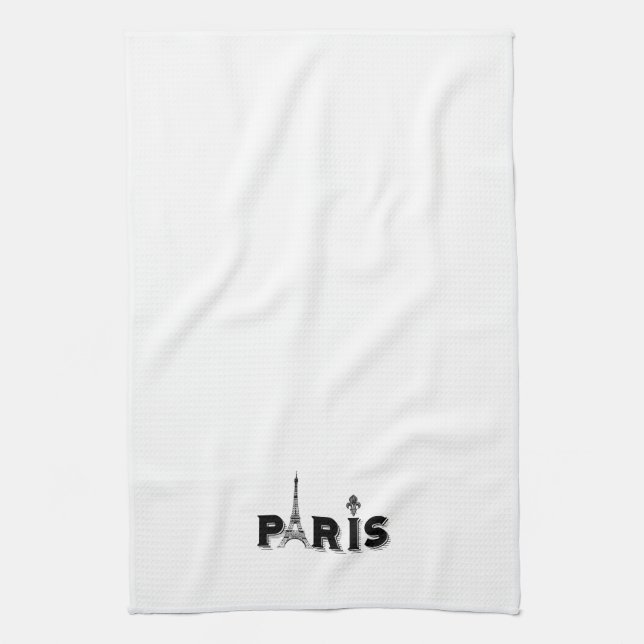 Köksduk och vit-PARIS Kökshandduk (Vertikal)