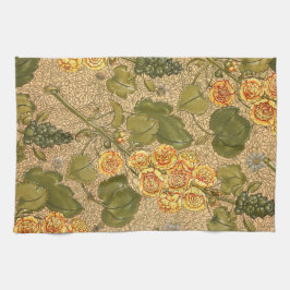 Köksdukar av Gula blommor i Antique Kökshandduk