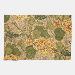 Köksdukar av Gula blommor i Antique Kökshandduk