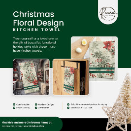 Köksdukar för Blommigt under jul Kökshandduk