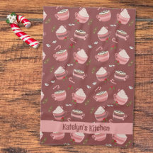 Köksdukar för Festive Cocoa Mugg Mönster Helgdag