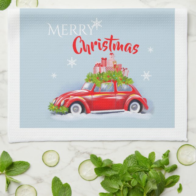 Köksdukar för God jul. Kökshandduk (Vikta)