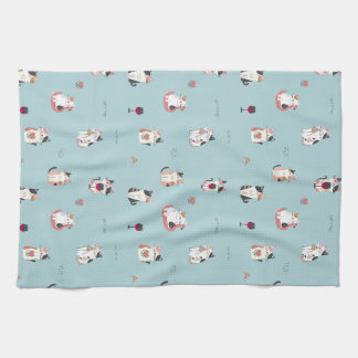 Köksdukar för katt och Vin Kökshandduk