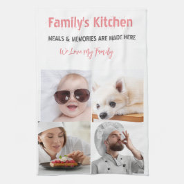 Köksdukar med foto och modern typografi kökshandduk