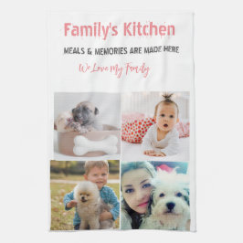 Köksdukar med foto och modern typografi kökshandduk