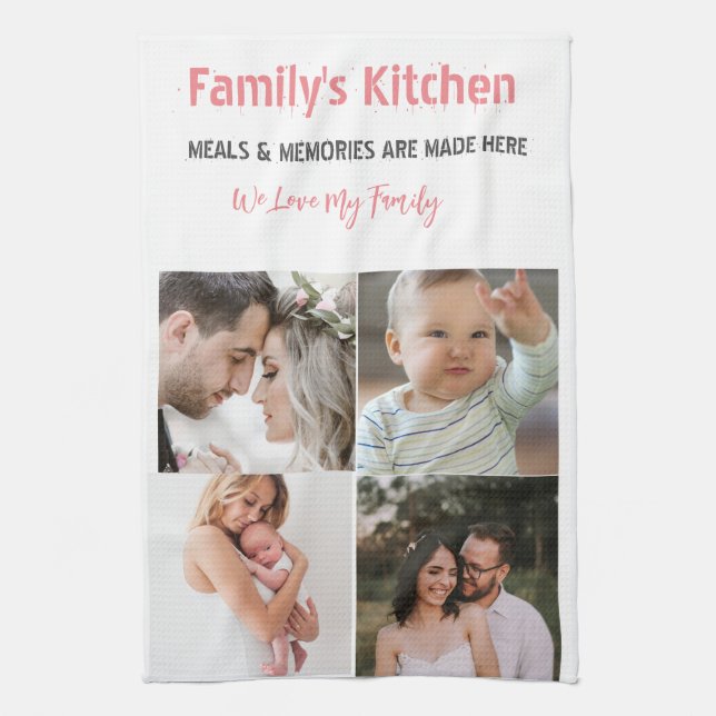 Köksdukar med foto och modern typografi kökshandduk (Vertikal)