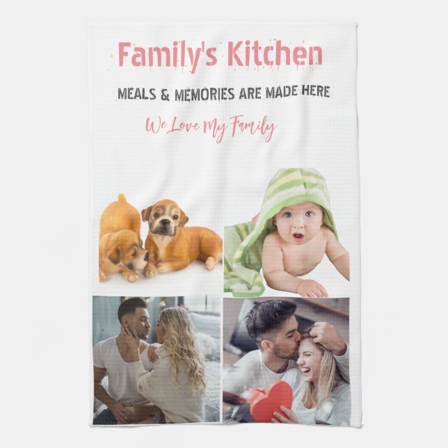 Köksdukar med foto och modern typografi kökshandduk (Vertikal)