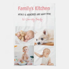 Köksdukar med foto och modern typografi kökshandduk