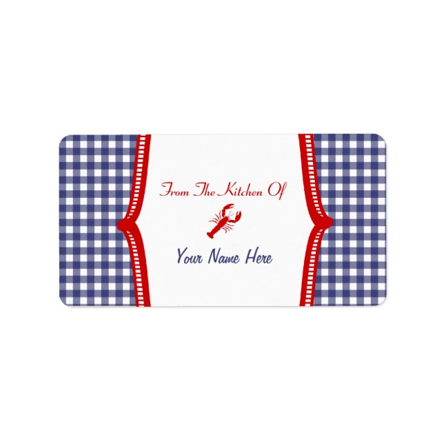 Köksetikett- "Från köket" Adressetikett (Framsidan)