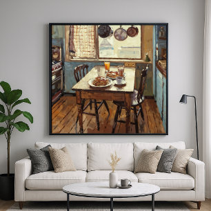 Köksfrukost - Painterly Impressionism Stil Poster