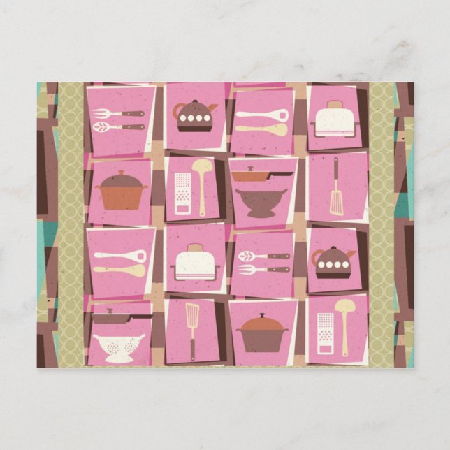 Köksgåvor - vykort för Rosa (eller receptkort) (Framsida)