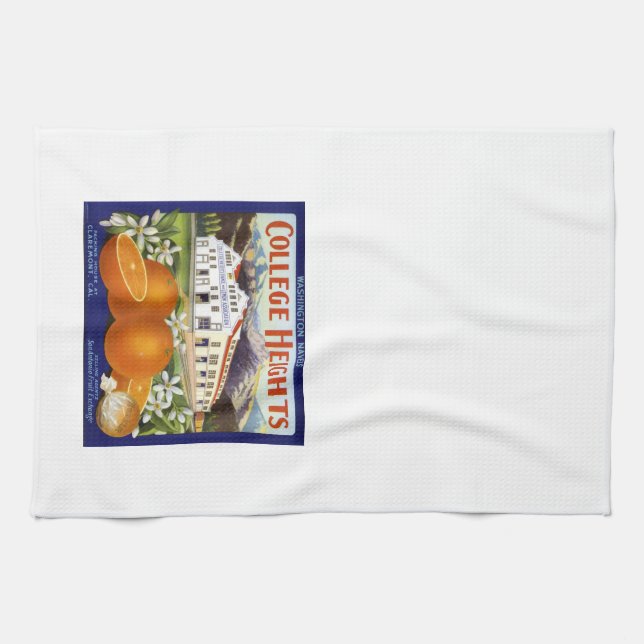 Kökshandduk #2 för vintagelådaetikett (Horisontell)