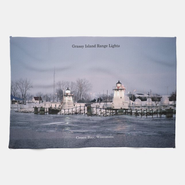Kökshandduk av Grassy Island Range Ljus (Horisontell)