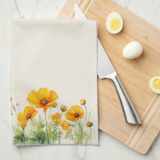 Kökshandduk av kaliforniska Poppies