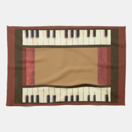 kökshandduk av piano nycklar gräns