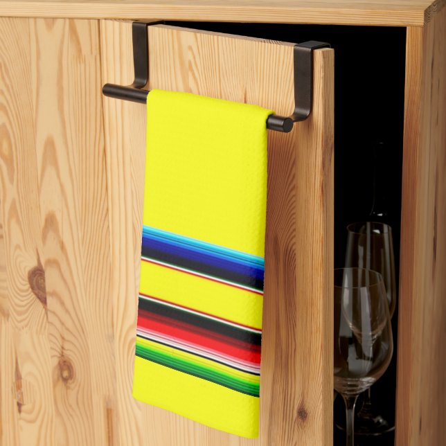 Kökshandduk av rand, Bright serape (Thirds Fold)