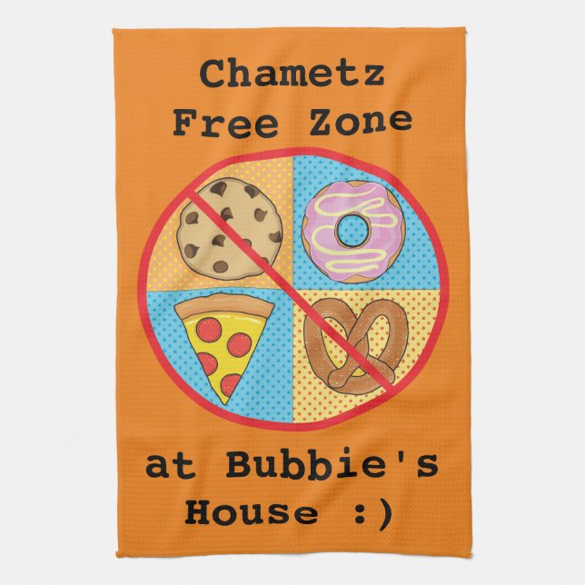 Kökshandduk "Chametz Free Zon" (Vertikal)