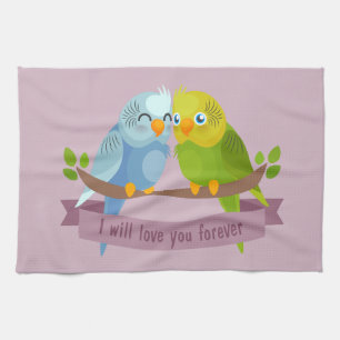 Kökshandduk för Cute Love birds