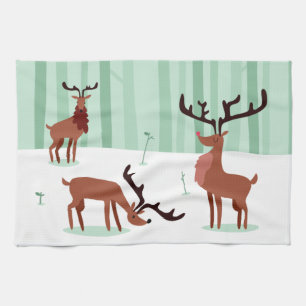 Kökshandduk för Cute Reindeers