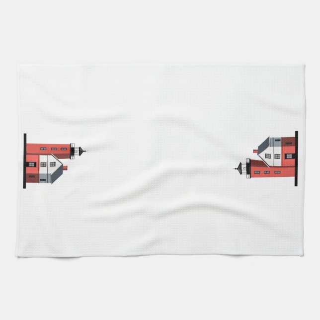 Kökshandduk för fyr för Mackinac rundaö (Horisontell)