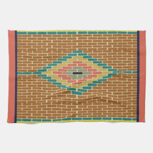 Kökshandduk för Jungle Diamond Mosaic-plattor i Ur