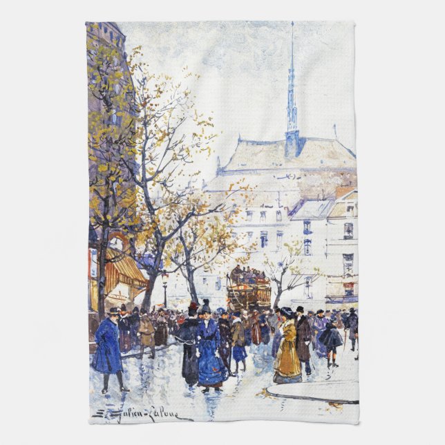 Kökshandduk för konst för plats för gata för Paris (Vertikal)