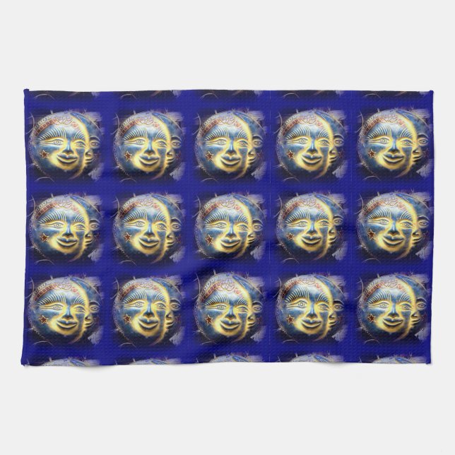 Kökshandduk för sol ansikte/måne ansikte (Horisontell)