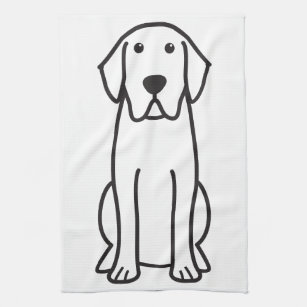 Kökshandduk för tecknad för hund för Labrador