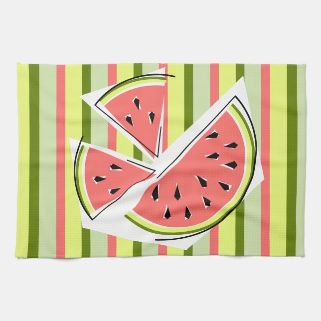 Kökshandduk för Watermelon Biet Rand (Horisontell)