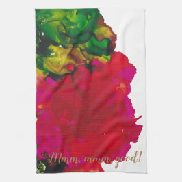 Kökshandduk (Magenta Flower)