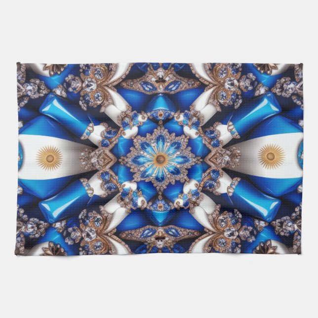 Kökshandduk med argentinsk Färg design (Horisontell)