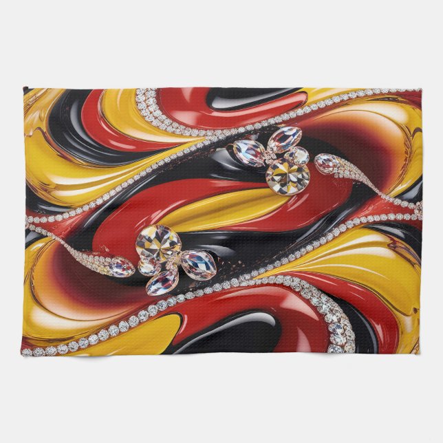 Kökshandduk med belgisk Färg design (Horisontell)