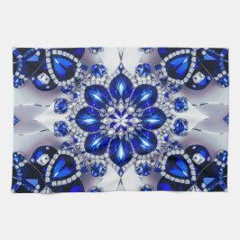 Kökshandduk med Blue White Färg Design