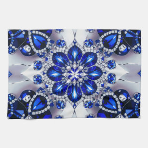 Kökshandduk med Blue White Färg Design